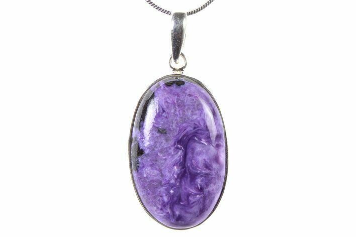 Siberian Charoite Pendant (Necklace) - Sterling Silver #321462